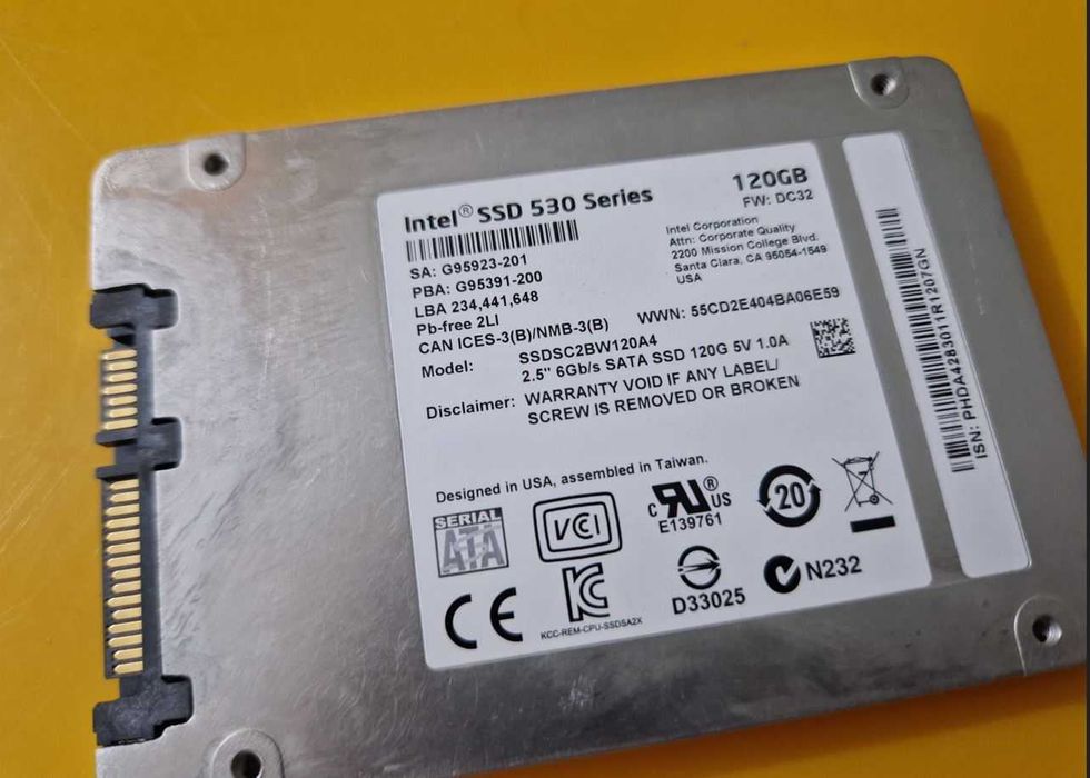Solid-State Drive (SSD) Intel 530 Series, 2.5" 120GB, SATA3, SSDSC2BW120A4