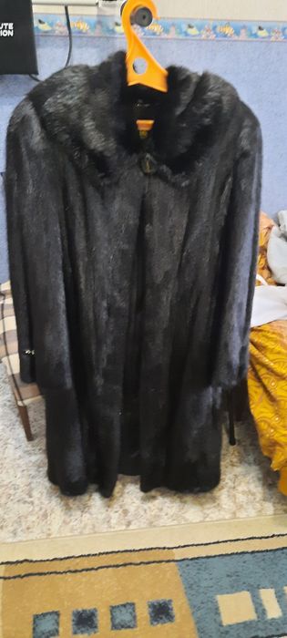Шуба норковая с капюшоном