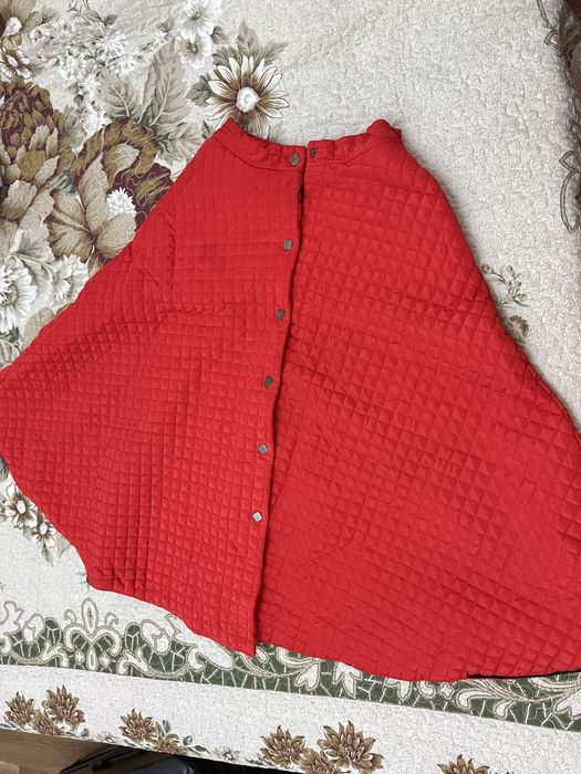 Макси красная юбка