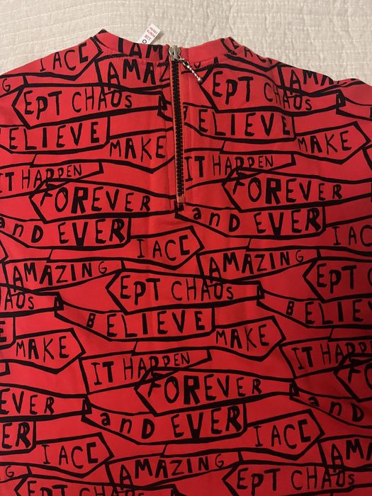 Rochie rosie cu maneca lunga Crocodillo