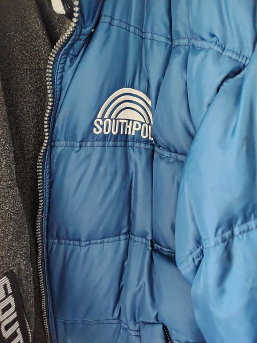 Geacă cu 2 fețe cu puf.