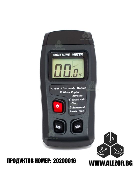 Влагомер За Дървесина, 0-99%, Захранване 1 Х 9V, LCD Дисплей, 20200016