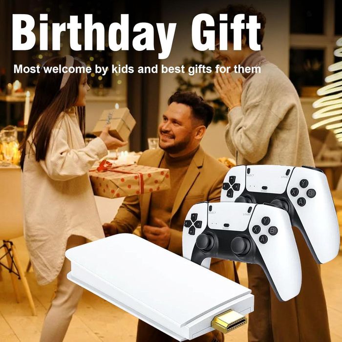 40 000 + игри БЕЗЖИЧНА 3D 4K ретро конзола с джойстици тип PS5 игра