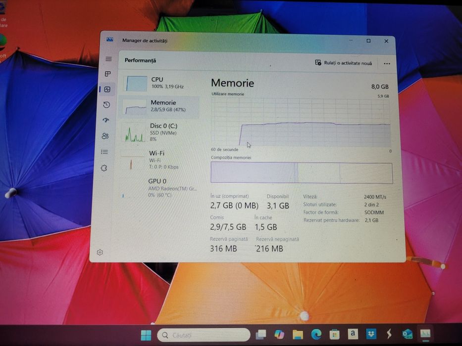 Laptop HP 15s-eq 8GB RAM, 256GB SSD