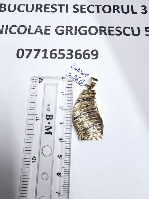 Vand pandantiv din aur 14 k 3.96 g cod 301