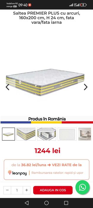 Saltea Premier PLUS 160x200