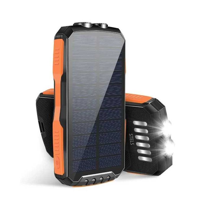 Преносима батерия STELS SolarPro 16K, PowerBank 16000mAh, Led фенер