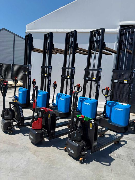 Transpaleta electrica Liza Electrica cu catarg 1500kg VALLIFT Service si Garantie