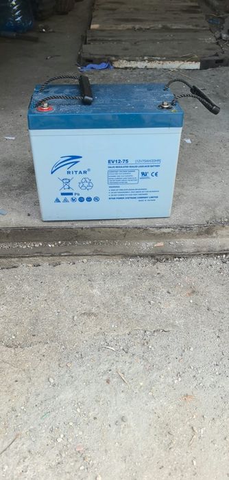 Акумулатор RITAR EV12‑75 (12V 75Ah) – отлично състояние