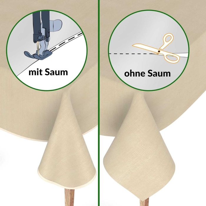 Покривка за маса от мушама, която може да се пере, кръгла или правоъг.