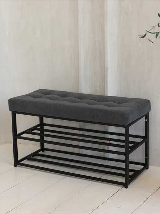 банкетка для прихожей или обувница с мягким сиденьем 100,60,80x(35x45)