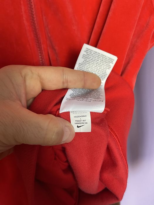 Комплект Анцуг Червен Плюш Полар Долнище и Горнище Nike Red Jacket NBA