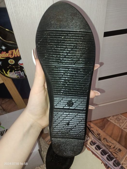 Балетки замшевые