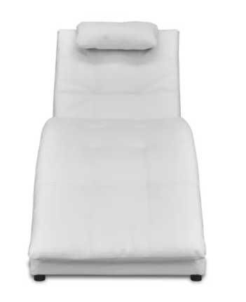 Лежанка бяла еко кожа