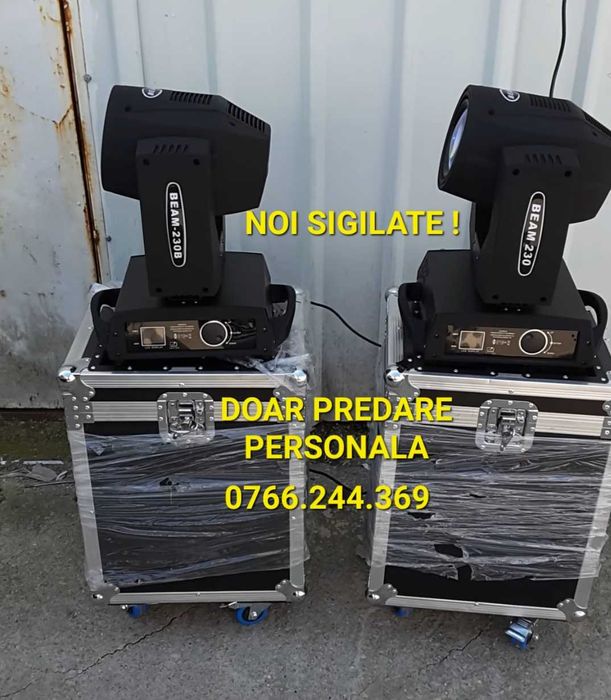 Joc lumini MOVING HEAD BEAM 230 7r + case noi sigilate Profesionale