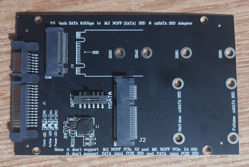Vând Adaptor SATA 2.5" pentru SSD M.2 SATA / mSATA