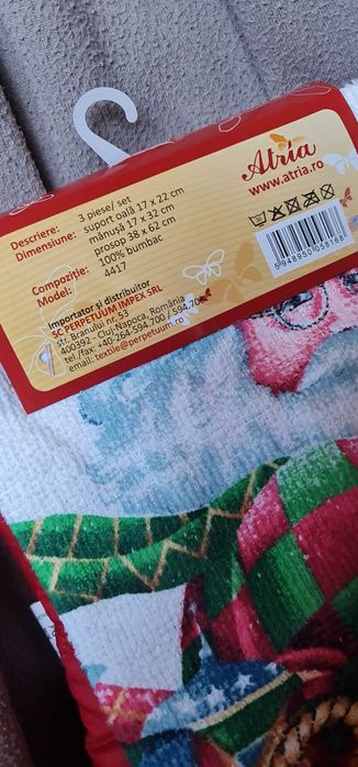 Set 3 piese de bucătărie pentru Crăciun