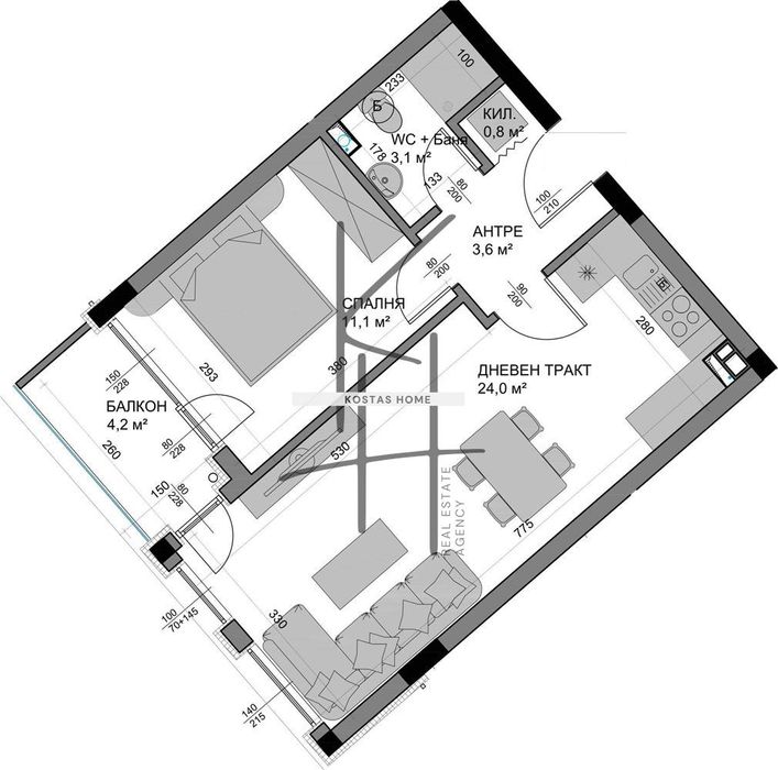 Продава се Двустаен апартамент в Варна, Владислав Варненчик - 62 кв.м за 806 €/кв.м - Снимка #5