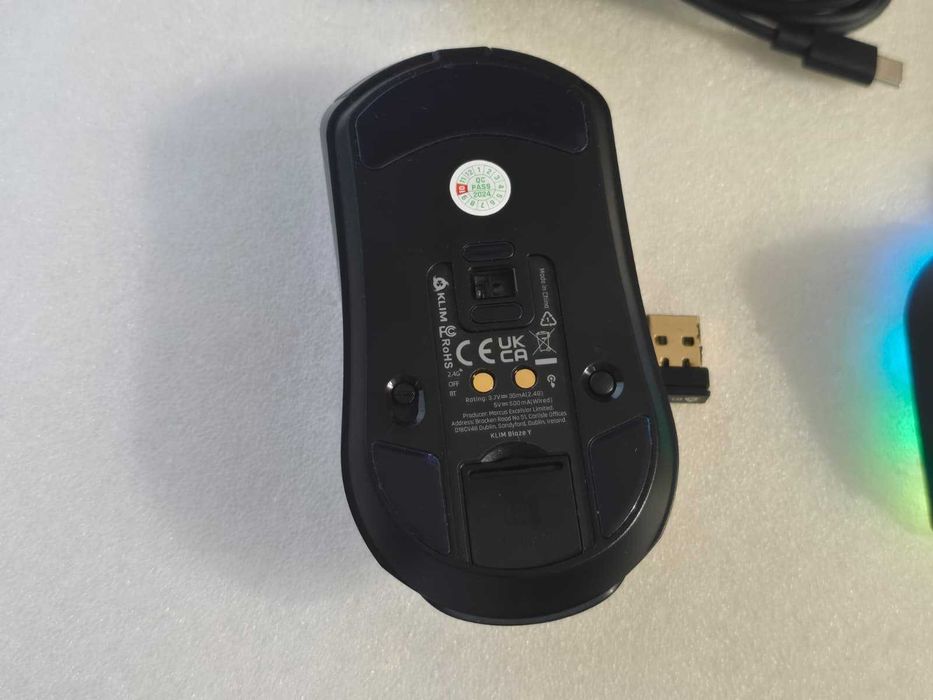 Mouse Gaming Wireless KLIM Blaze Pro, RGB, 6000 DPI, Stație Încărcare