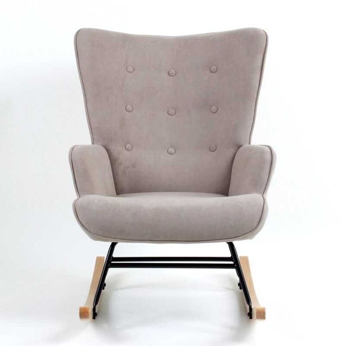 Фотьойл, ALMA, Капучино, Сив, Текстил, 67х86х92см.