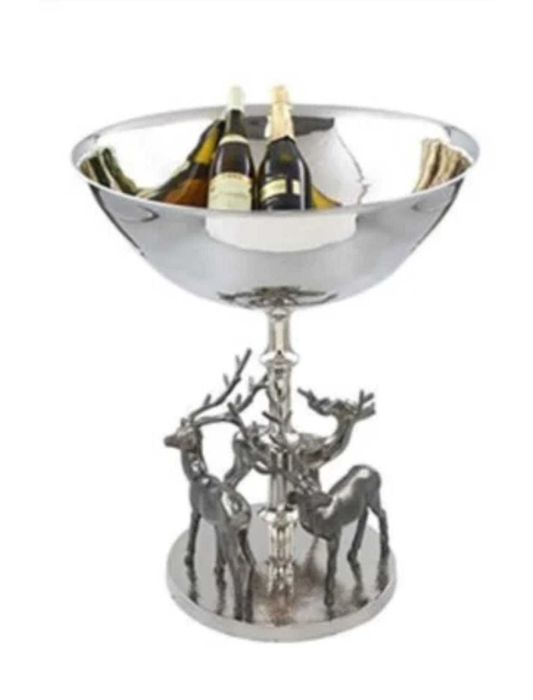 Frapiera de colectie cu cerbi, metal, 78 cm