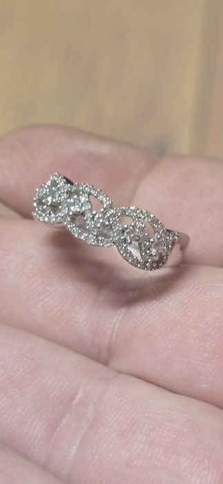 Inel aur alb diamante