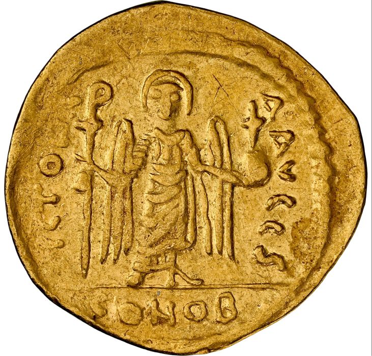 Златен сертифициран солид на Император Фока