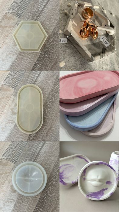 Силиконовые формы для гипса/свечей, молды