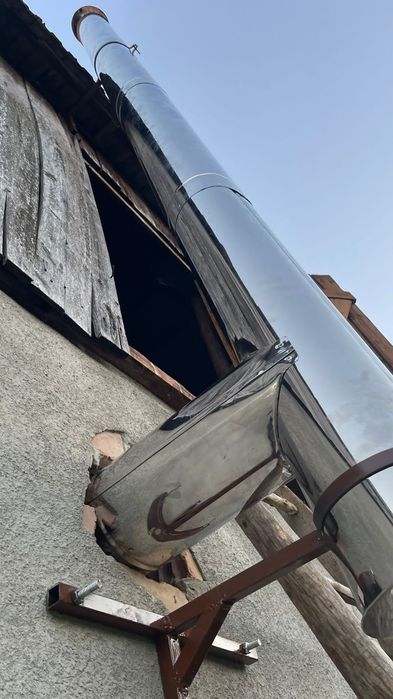 Horn la centrale pe  lemne cos de fum inox ori unde cu placere
