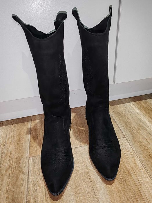 Каубойски ботуши, велурени - 39 номер