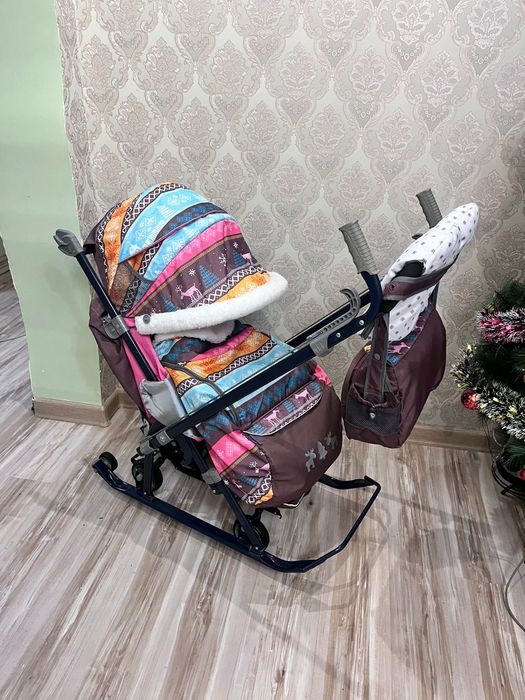 Санки коляска детские ника