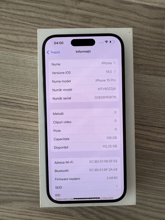 Iphone 15 PRO•128Gb•Blue Titanium