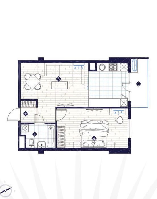 Imperial Club City Продаются 2 квартиры коробка Ц-2, Алайский Дархан