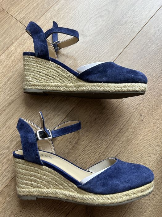Сини сандали на платформа, 37 номер