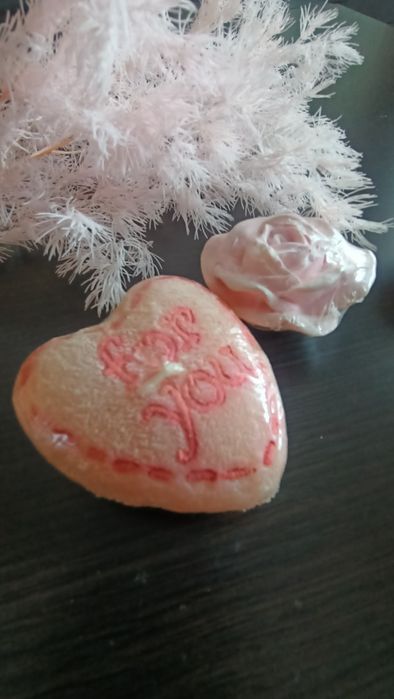 Набор свечей в форме Сердец и Роз