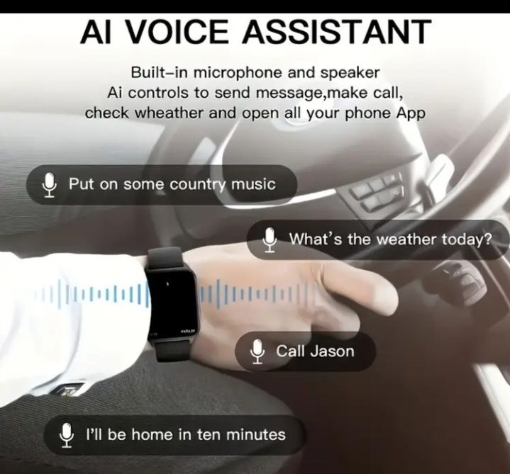 Нов Full-Touch HD смарт часовник за мъже и жени, включващ безжично наб