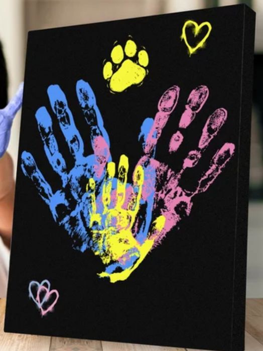 Холст черный на картоне