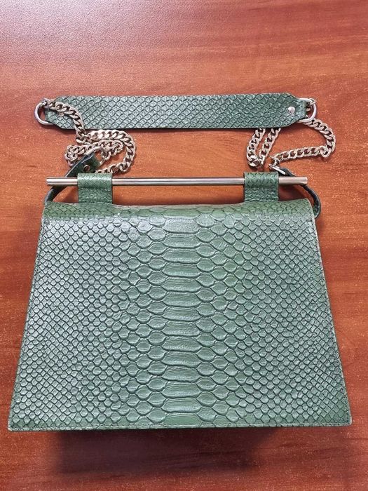 Geanta dama / verde croco / Saboniti by Iulia Pene