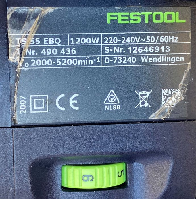 FESTOOL TS 55 EBQ - Потъващ циркулярен трион