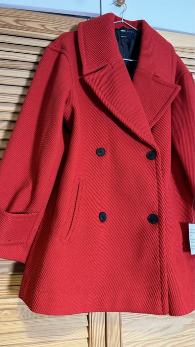 Trench palton rosu nou Asos