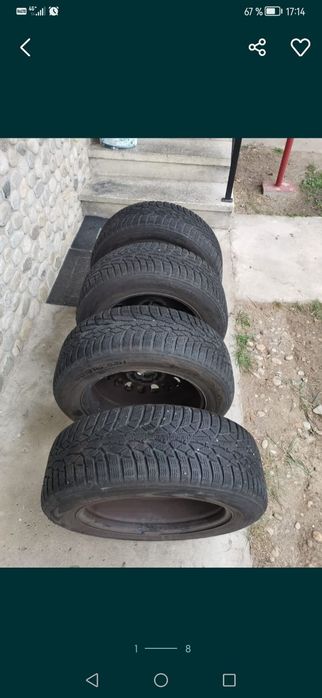 Anvelope iarna Nokian 205/60/r16 cu jante tabla originale + capace