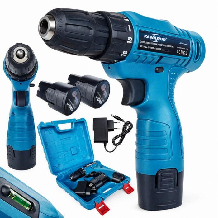 Комплект безжичен винтоверт с Led осветление, 2 батерии и куфар