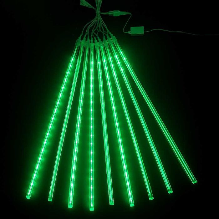 НОВО Падащ сняг коледни лампички снежно син 3м х 50см стичаща светлина