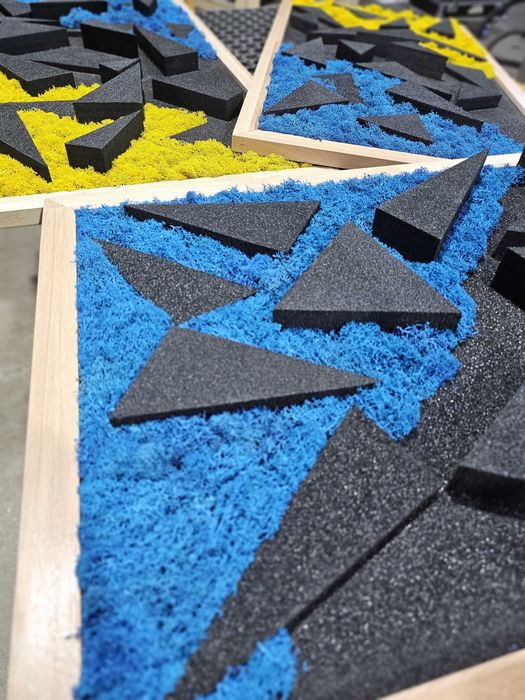 Panou acustic cu licheni stabilizati