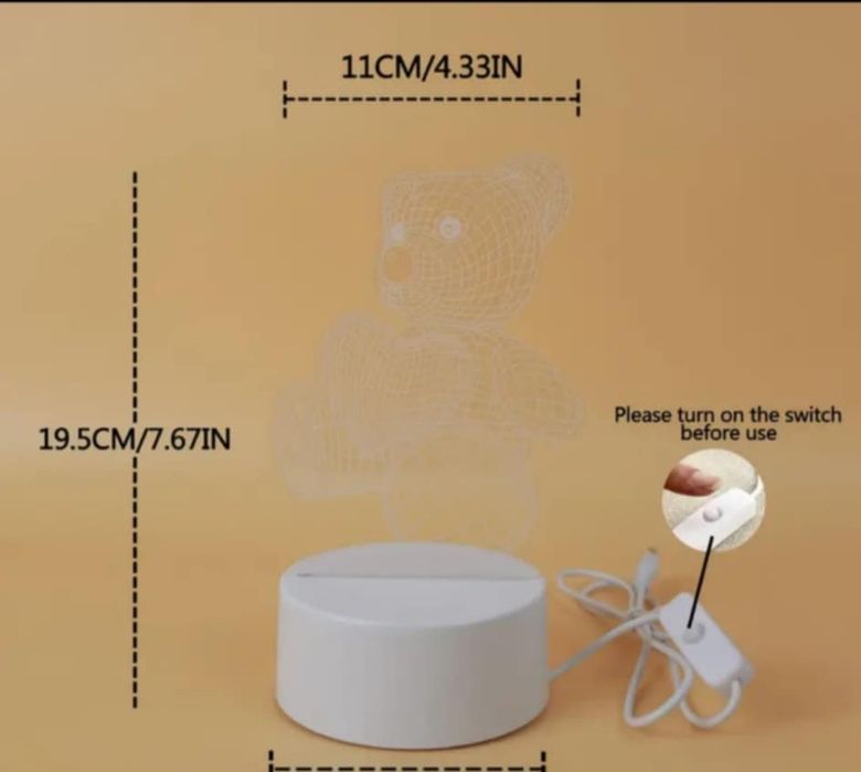 Светещо мече 3D -  лампа