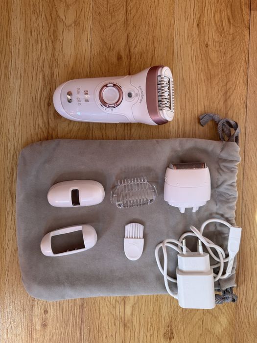 Epilator Braun Silk-épil 9 – Set complet, stare foarte bună
