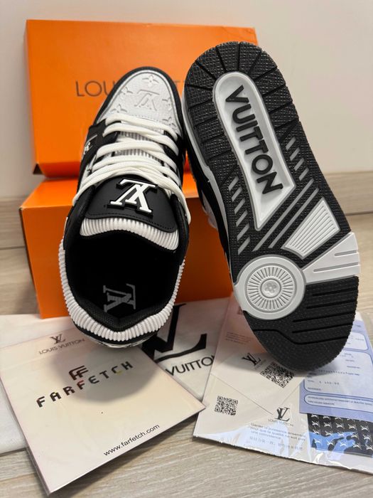 Adidasi Louis Vuitton Trainer Sneaker Black-White Produs Nou-Full Box