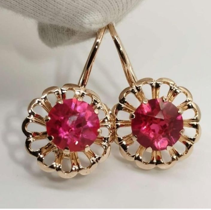 Советские серьги 583 пробы