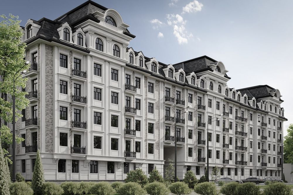 Zamonaviy arxitektura asosida qurilgan binoni 2 etaj 2 xonali kv sotil