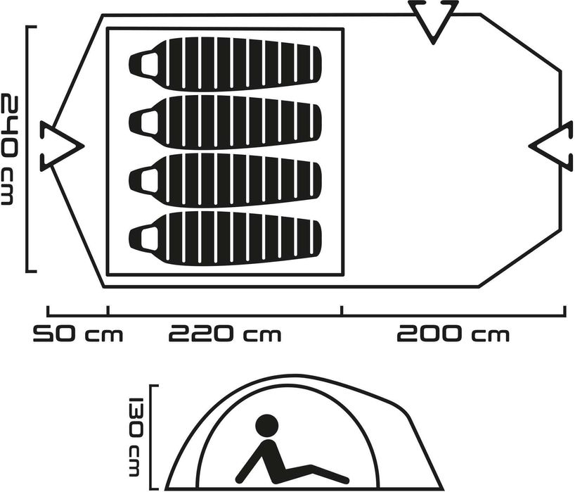 HEAD RIDLEY 4 – комфортна палатка за къмпинг, море, риболов